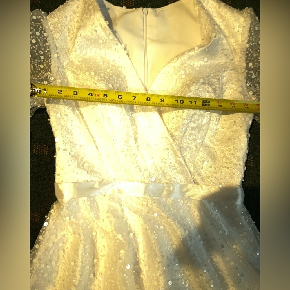 NWT Merry’s White wedding Dress Long Sleeve size 6 - Picture 9 of 9